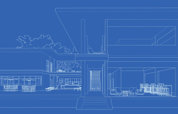 咖啡店的3D插图图片下载