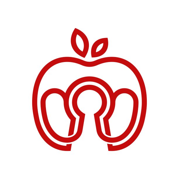 苹果钥匙孔线标志设计图片下载