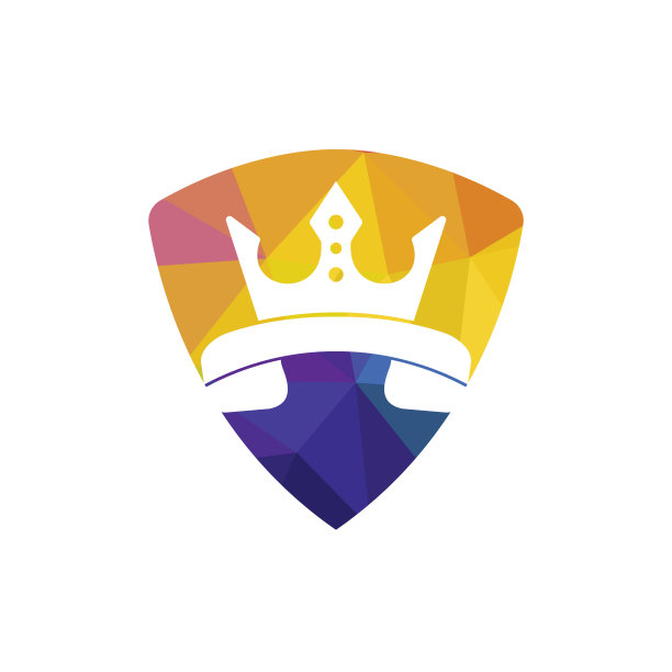 王叫矢量标志设计。手机和表冠图标设计。图片下载