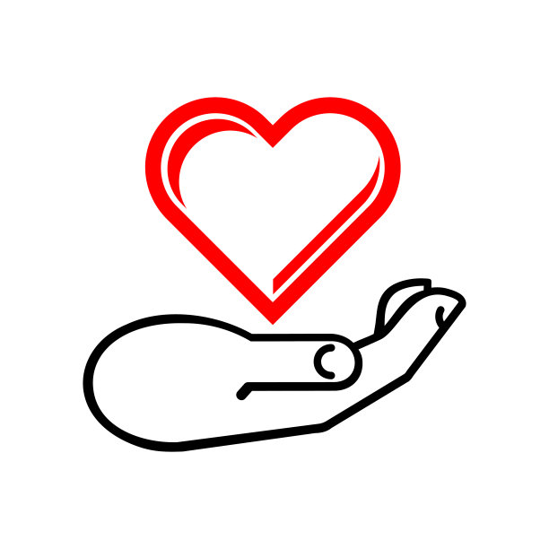 红心在人的掌心图片下载