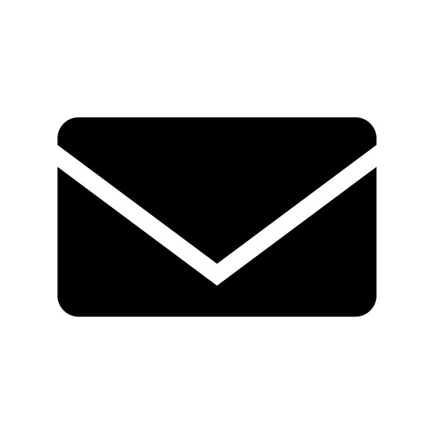 邮件剪影图标。邮政的信。向量。图片下载