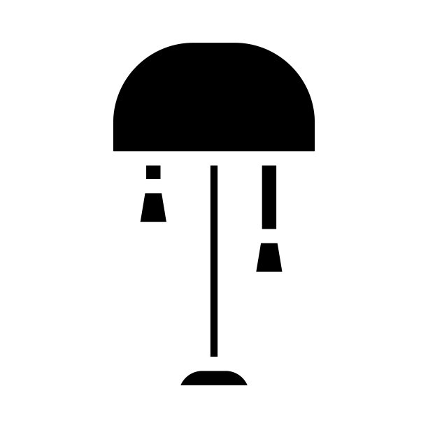 电动台灯符号图标矢量插图图片下载