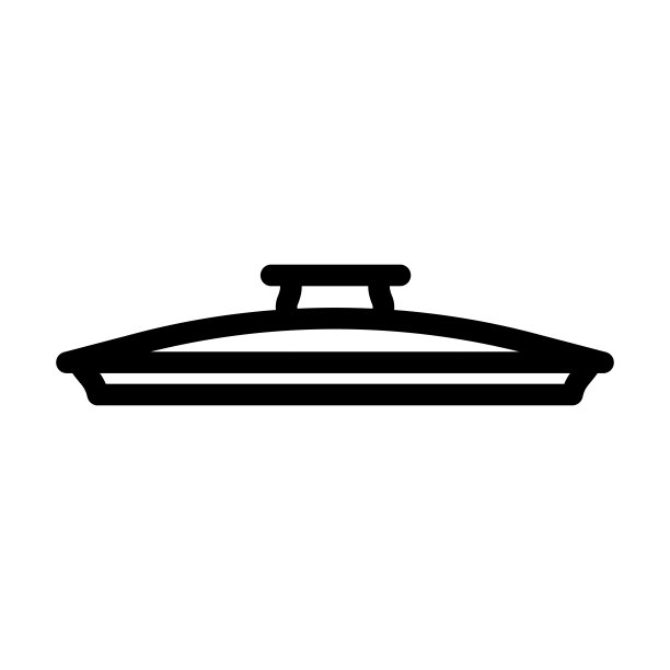 锅盖烹饪线性图标矢量图示图片下载