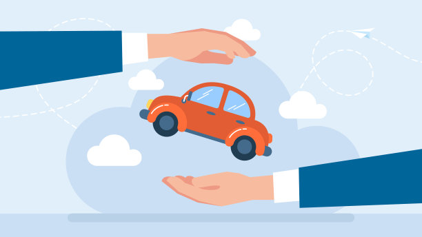 一手把车给另一手。购买、出售。汽车租赁和汽车出售。汽车展厅。购买销售或租赁汽车。卖家把车钥匙交给车主。平面矢量图图片下载