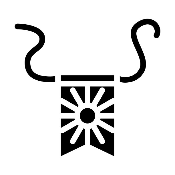 三角旗地图标志字形图标矢量图图片下载
