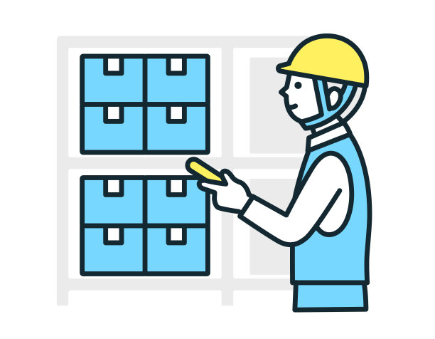 矢量插图的工人执行库存控制和检查。图片下载