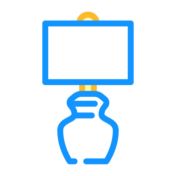 白色台灯颜色图标矢量说明图片下载