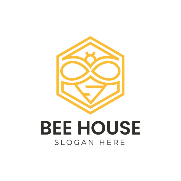 现代设计，矢量，符号，新鲜蜂蜜图标，平面标志。矢量图图片下载