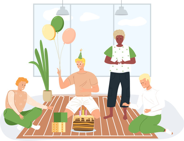 生日派对，办公室娱乐。职工组织放假，祝贺同事图片下载