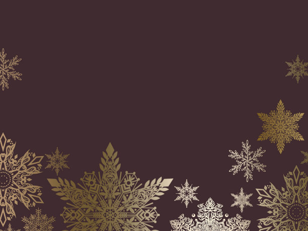 金黄色的雪花洒在茄子地上，冬日或圣诞背景图片下载