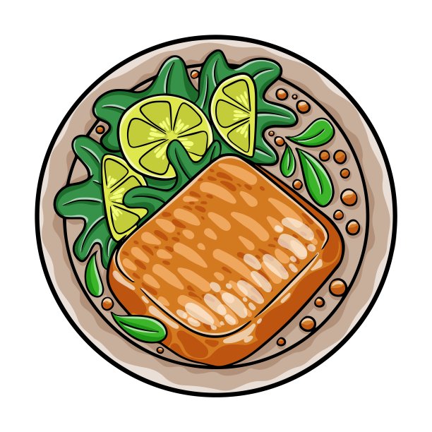 Saganaki是一种希腊美味的油炸奶酪。传统希腊料理。孤立矢量图。图片下载