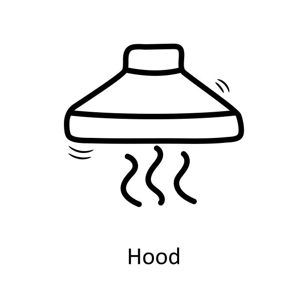 引擎盖矢量轮廓图标设计说明。食品和饮料符号在白色背景EPS 10文件图片下载