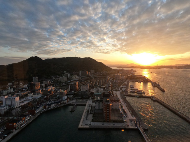 莫吉港的日落图片下载