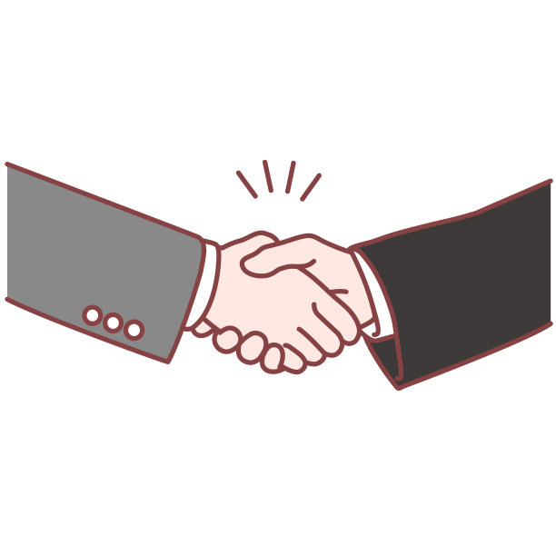 商人握手的场景特写，矢量插图图片下载