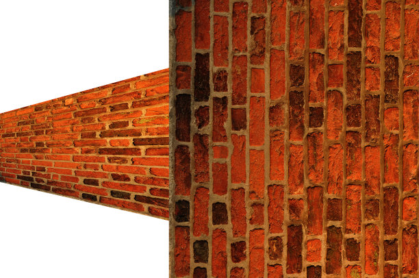 砖墙对砖墙图片下载