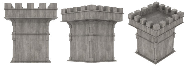 孤立的3d渲染插图中世纪城堡塔。图片下载