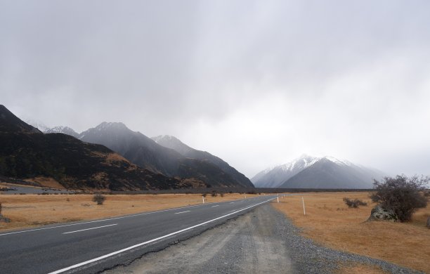新西兰冬季的风景路线图片下载