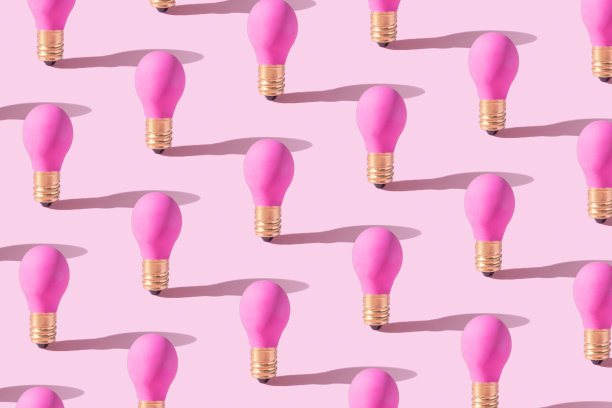 粉色背景粉色灯的图案，创意理念图片下载
