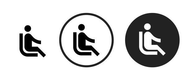 航空公司座椅平放图标多系列图片下载