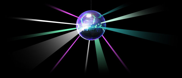 镜面球与光线- 3d渲染图片下载