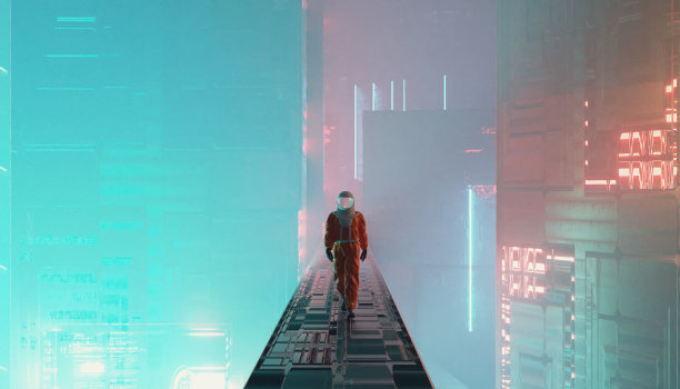 城市的霓虹灯图片下载