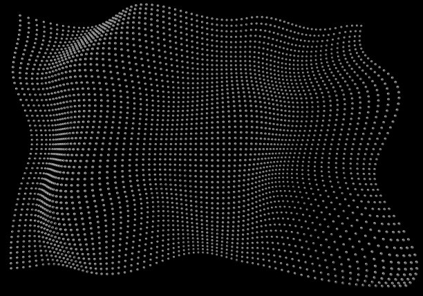 半色调图案叠加-三维抽象形状设计元素-弯曲矩形图片下载