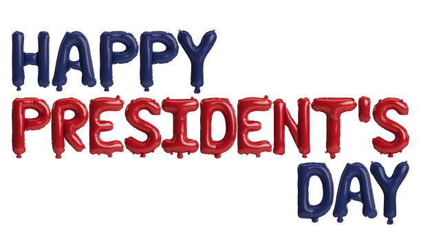 三维插图的信快乐总裁日气球孤立的背景图片下载