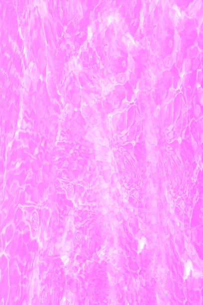 离焦模糊透明紫色颜色清晰平静的水面纹理与飞溅和气泡。潮流抽象的自然背景。水波在阳光下复制空间。粉红色的水滴闪闪发光图片下载