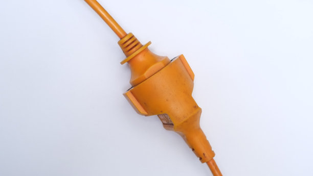橙色电缆插头图片下载