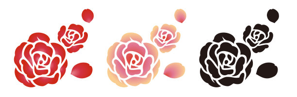 玫瑰轮廓3变化集图片下载