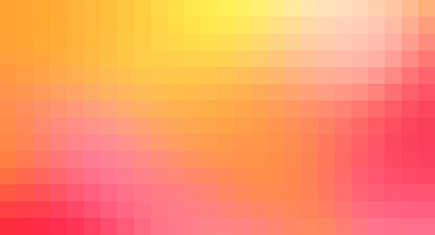 充满活力的夏季色彩渐变马赛克纹理，抽象橙黄粉红模糊背景，横幅大小，复制空间图片下载