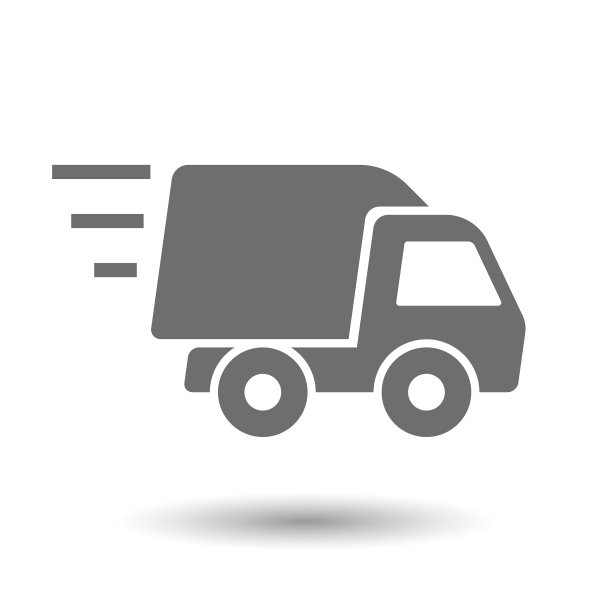送货卡车图标。运输服务。向量图片下载