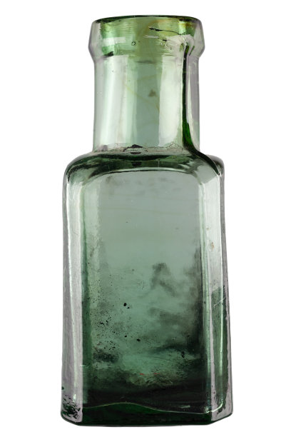 古董复古药剂师绿色玻璃瓶图片下载