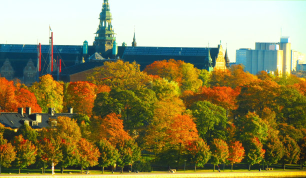 斯德哥尔摩的秋天。图片下载