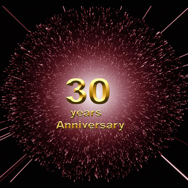 30周年。节日背景上的金色数字。周年庆典、晚会海报或卡片图片下载