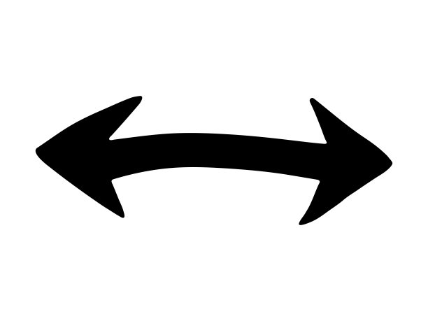 手绘墨水箭头剪纸图片下载