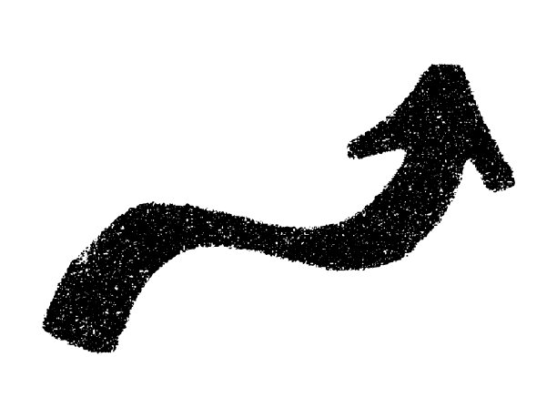 手绘墨水箭头剪纸图片下载