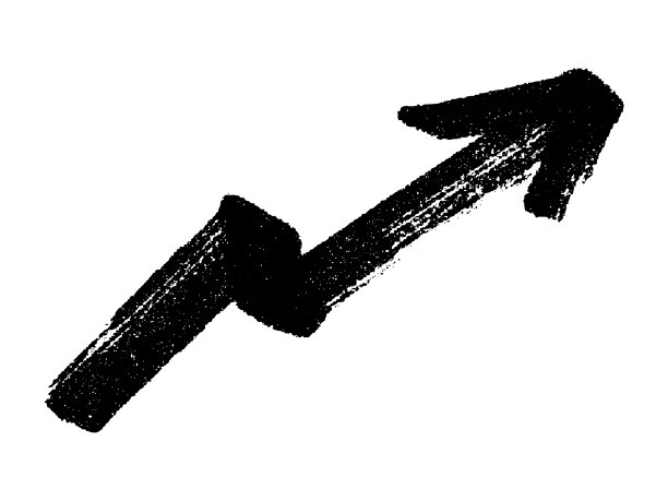 手绘墨水箭头剪纸图片下载