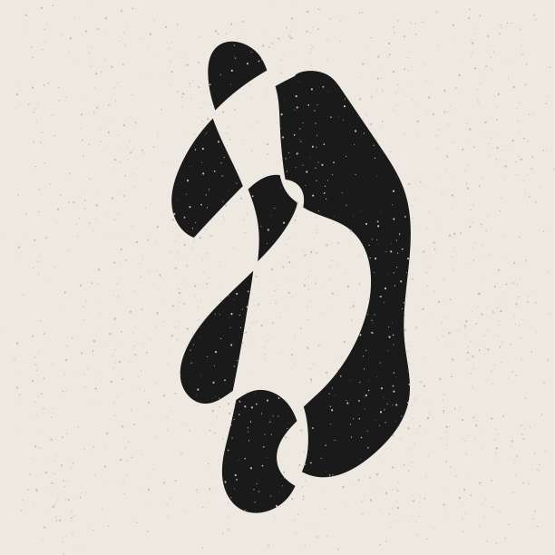 极简主义单色抽象图形海报模板图片下载