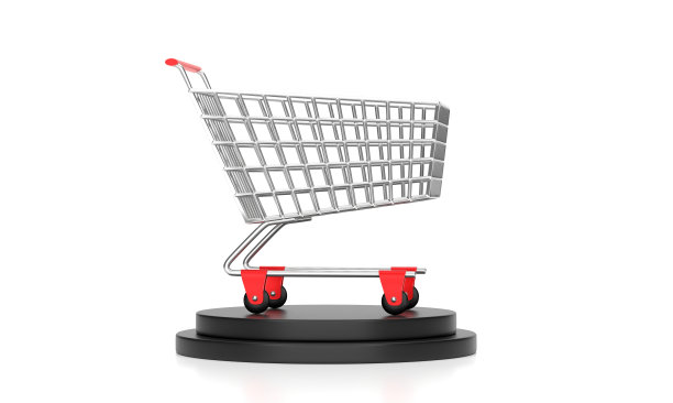 在基座上的购物车奖杯图片下载