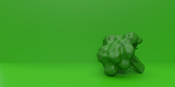 绿色背景的西兰花图片下载