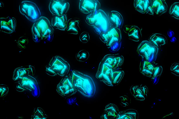 黑暗艺术迷幻渲染。郁金香花田。图片下载