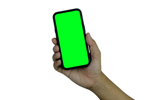 智能手机无框模型。工作室拍摄的绿屏智能手机与空白屏幕的信息图全球商业网站设计应用程序，内容为技术-包括剪贴拍。图片下载