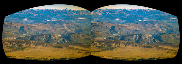 法国阿尔卑斯山空中立体VR图片下载