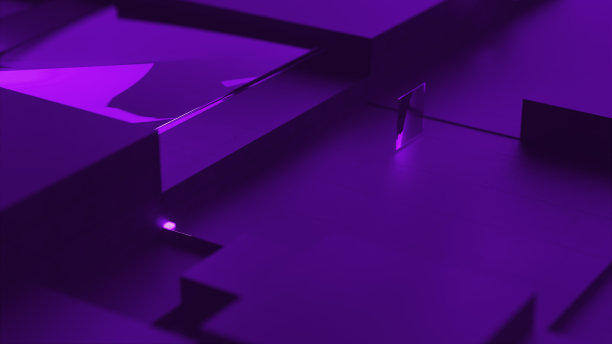 抽象水平立方体紫色背景图片下载