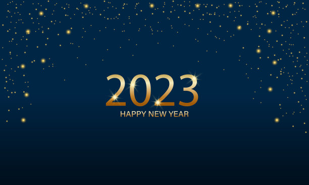 2023年新年快乐背景。现代奢华背景与闪闪发光的星星。现代圣诞节背景。矢量EPS 10图片下载