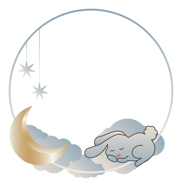 新年搞笑可爱的小兔子框架节日派对装饰图案背景图片下载