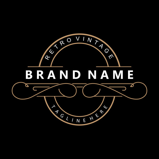 优雅的极简装饰标志模板豪华装饰婚礼装饰业务，蜡染风格邀请，蜡染，磨损，初始品牌设计图片下载