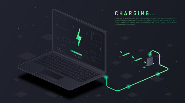 充电笔记本电脑概念图片下载