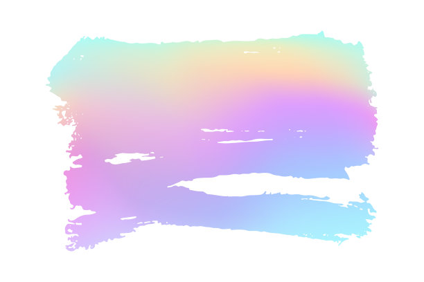 枯燥乏味的污渍。全息。彩虹的颜色。墨水飞溅。孤立的背景文字或标志。液体污渍。水彩画笔画。全息术。发短信的地方。设计元素。图片下载